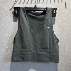 Gymshark  Green V-Neck Sports Top